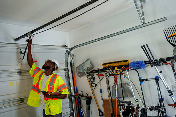 Professional Garage Door technician working in Gregory, TX